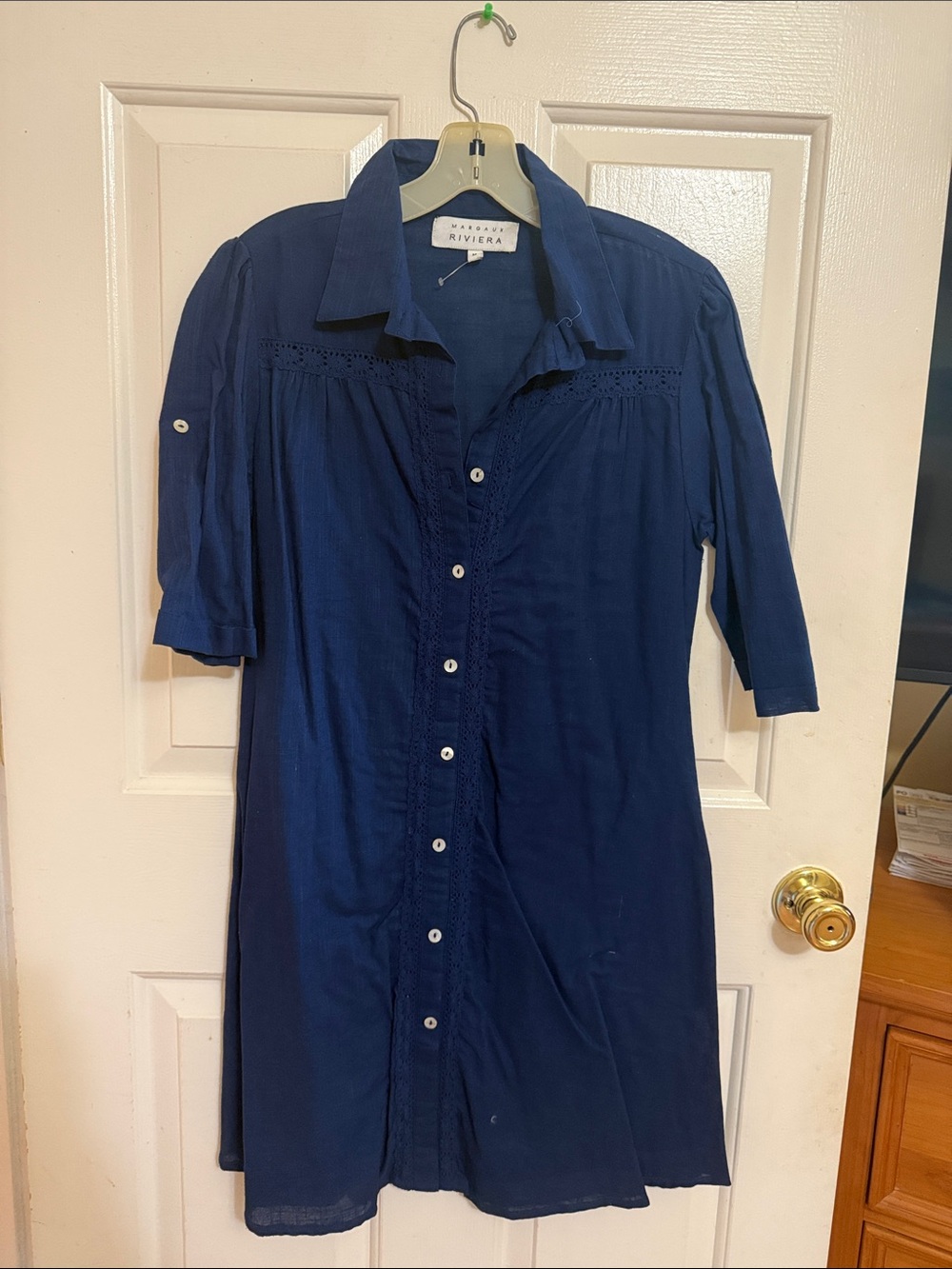 Riviera Navy Button-Front Tunic